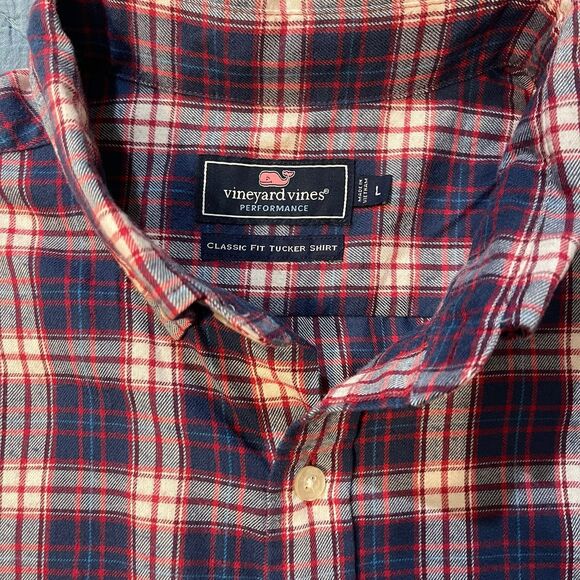 Vineyard Vines Classic Fit Tucker Plaid Shirt Large - Picture 3 of 3